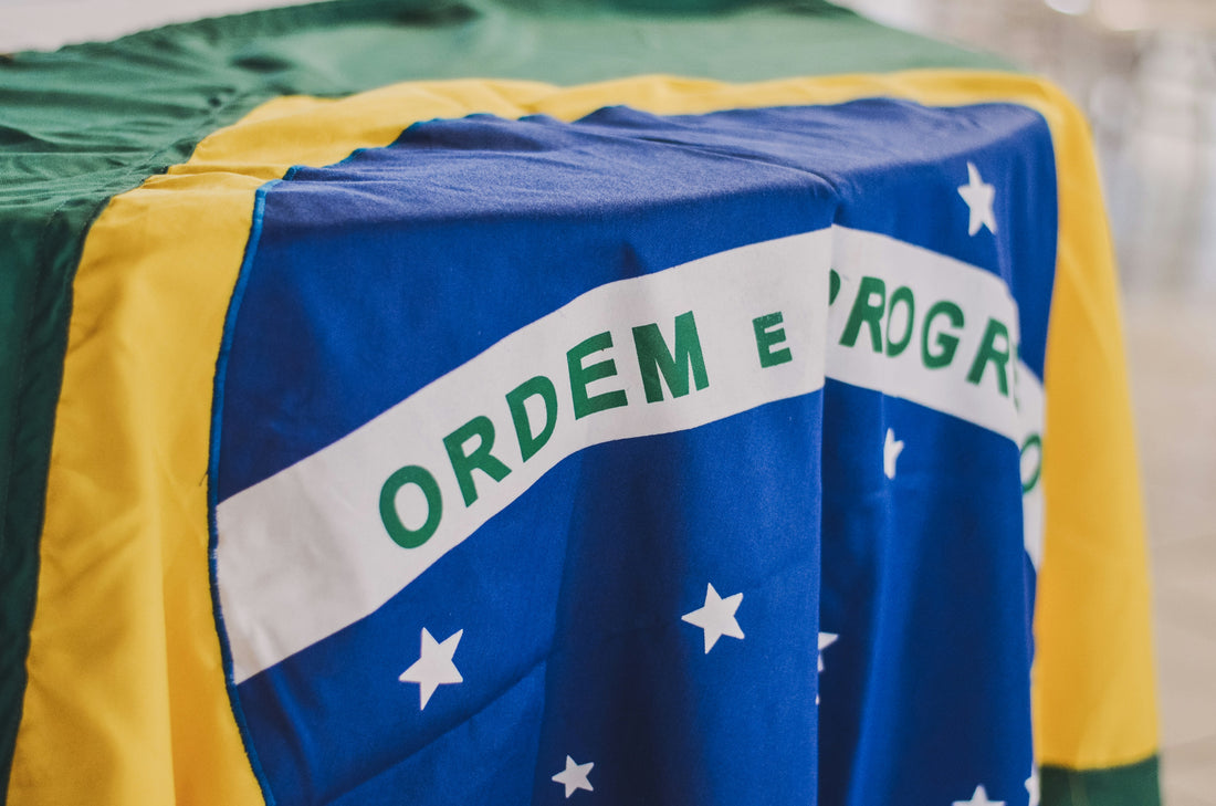 Brazil Flag On A Table